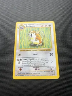 Pokemon Card Shadowless Base Set Raticate 40/102 WOTC - Image 3
