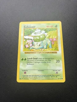 Pokemon Card Shadowless Base Set Bulbasaur 44/102 WOTC - Image 3