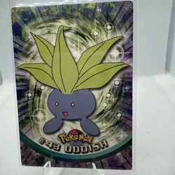 1999 TOPPS POKEMON CARD #43 ODDISH - TV ANIMATION EDITION Black Logo - Image 1