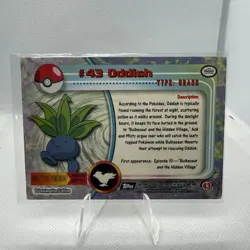 1999 TOPPS POKEMON CARD #43 ODDISH - TV ANIMATION EDITION Black Logo - Image 2