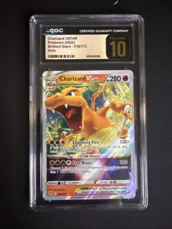 Pokemon Charizard VSTAR TCG Card 018/172 Brilliant Stars GRADED CGC PRISTINE 10 - Image 1