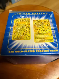 Pokemon Burger King 23k Gold Plated Poliwhirl Trading Card Sealed but open box - Image 2