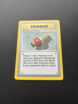 Pokemon Card Shadowless Base Set Pokemon Flute 86/102 WOTC - Image 3