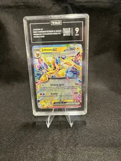 Jolteon EX TAG Graded 9 Pokemon Card Double Rare Evolutions 007/107 - Image 1