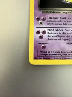 Dark Alakazam Holo 1/82 Team Rocket WOTC Pokemon Card PSA 10 Ready - Image 2