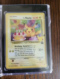 Birthday Pikachu - 24 - Holo Rare 25th Celebrations Classic - Pokemon Card - NM - Image 1