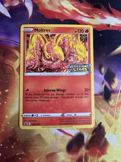 Moltres SWSH185 SWSH: Sword & Shield Promo Cards Holo Pokemon TCG Pre-release - Image 1