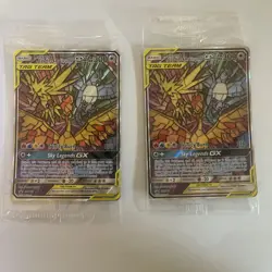 2 Pokemon Cards - Moltres & Zapdos & Articuno GX SM210 Hidden Fates Promo Sealed - Image 1