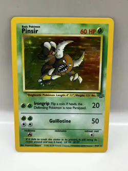Pokemon TCG Pinsir Jungle Holo Rare Card 9/64 Unlimited Vintage WOTC 1999 LP - Image 1