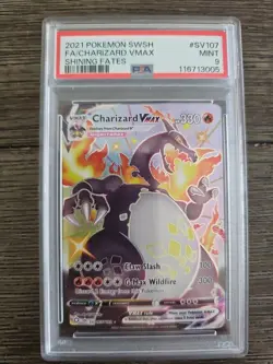 Fa/Charizard Vmax #SV107 - 2021 Pokemon Sword & Shield Shining Fates - PSA 9 - Image 1