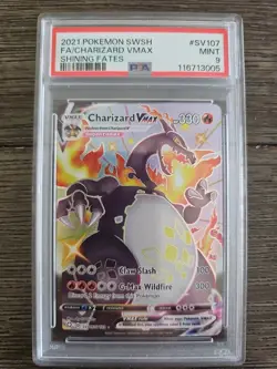 Fa/Charizard Vmax #SV107 - 2021 Pokemon Sword & Shield Shining Fates - PSA 9 - Image 2