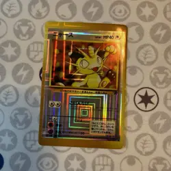Meowth Japanese 52 Jungle Set Vending Sticker Holo Prism Vintage Pokemon Card - Image 1
