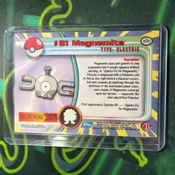 Topps Pokemon Magnemite #81 1999 TV Animation Edition Non Holo Blue Logo NM - Image 2