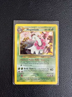Meganium 10/111 Neo Genesis Holo LP/MP Pokemon Card - Image 1