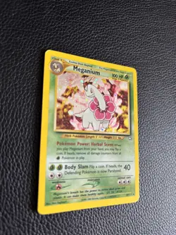 Meganium 10/111 Neo Genesis Holo LP/MP Pokemon Card - Image 3