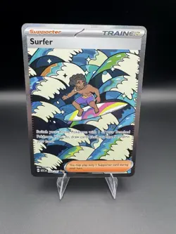 Pokemon TCG Surfer Trainer Full Art Rare Holo ASC 293/217 - Image 1