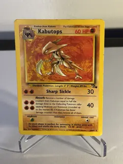 Pokemon TCG Kabutops 24/62 Fossil Unlimited Non-Holo Rare MP - Image 1