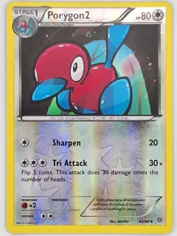 Porygon2 65/98 Pokemon - Reverse Holo XY Ancient Origins MP - Image 1