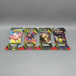 Pokemon TCG Perfect Order Set of 4 Sleeved Booster Packs Sealed New - Image 1