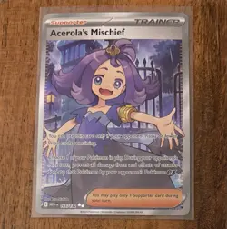Acerola's Mischief 165/132 Pokemon TCG Mega Evolution Full Art Trainer NM - Image 1