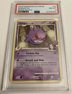 Pokemon Gengar GL Rising Rivals - 40/111 PSA 8 - English 2009 - Image 1