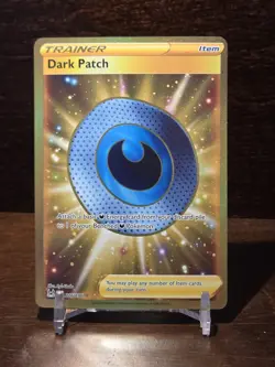 Pokemon TCG Dark Patch 216/196 Lost Origin Gold Secret Rare - Image 1