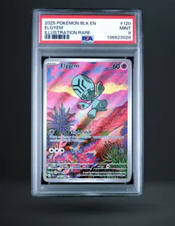 Pokemon Sv: Black Bolt Elgyem Illustration Rare Holo 120/086 PSA 9 - Image 1