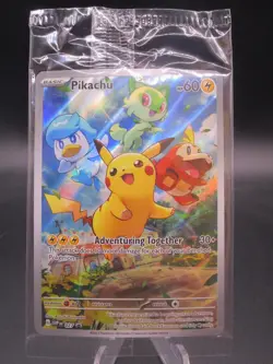 Pokemon Pikachu SVP027 - Scarlet & Violet Promo Illustration Rare SEALED - Image 1