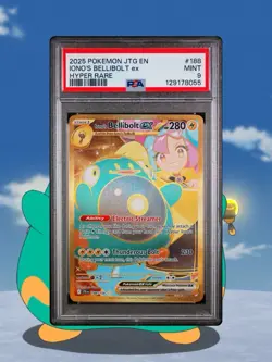 2025 POKEMON SV09 JOURNEY TOGETHER IONO'S BELLIBOLT EX HYPER RARE PSA 9 188/159 - Image 1