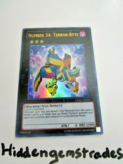 Yugioh! Number 34: Terror-Byte GENF-EN041 Ultra Rare Unlimited NM Pack Fresh! - Image 1