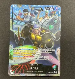 ONE PIECE ENGLISH Krieg (Alt Art) OP15-001 L Adventure on KAMI's Island - NM - Image 1