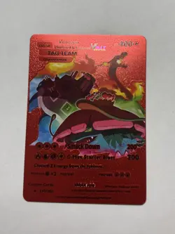 Venusaur, Charizard Blastoise VMAX 400HP Red Foil Fan Art Display Card 143/203 - Image 1