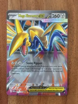 Pokemon TCG Mega Skarmory Ex 055/088 Perfect Order Double Rare NM Card - Image 1