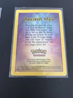 Ancient Mew Pokemon Promo COMPLETE SET – Card + Original Holder + Insert – 1999 - Image 4