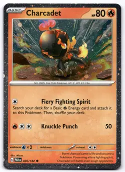 Charcadet 026/182 Paradox Rift Cosmo Promo Pokemon Card | NM - Image 1