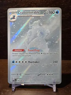 Pokemon TCG Stellar Crown IR Crabominable Card 149/142 Illustration Rare NM - Image 1