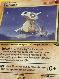 Pokemon Cubone Jungle 1st Edition 50/64 Regular Common English Non Holo Card - Image 2
