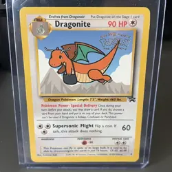 💎DRAGONITE #5 Black Star Promo WB The First Movie Rare WOTC Pokemon Card💎 - Image 2