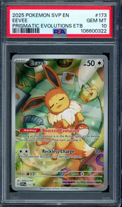 PSA 10 GEM MINT Eevee Prismatic Evolutions ETB Black Star Promo Pokemon Card - Image 1