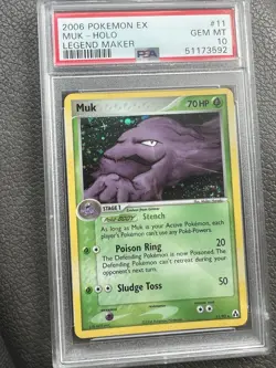 Pokemon EX Muk Holo Legend Maker PSA 10 11/92 Pokemon TCG Card Stock - Image 1