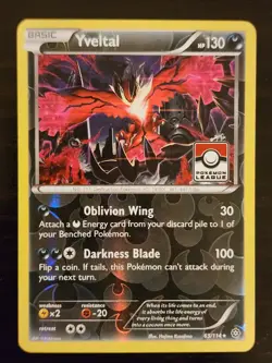 Pokemon Card Yveltal 65/114 - Pokemon League Promo - XY Steam Siege - Image 1