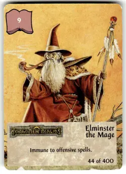 Spellfire CCG Uncommon Card Elminster the Mage - 1st Edition 44 of 400 - Image 1