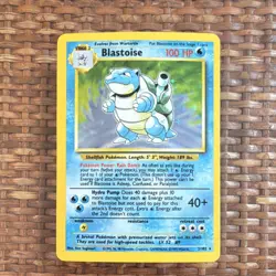 Pokemon Blastoise Base Set Holo Rare 2/102 100 HP English Card - Image 1