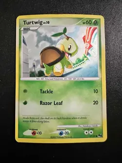 Pokemon TCG Turtwig Pop Series 6 Holo Card 17/17 MP - Image 1
