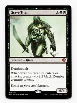 Grave Titan [Commander: Lorwyn Eclipsed] Magic MTG ECC 0074 NM 💀 - Image 3