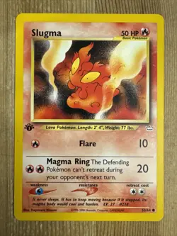 Slugma - 53/64 - 1st Edition Neo Revelation Set - Pokemon Card - LP - Image 1