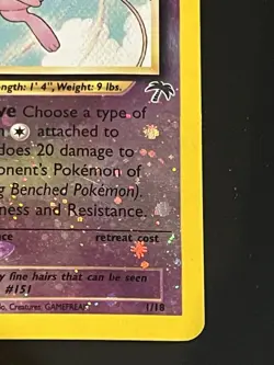 Mew 1/18 Southern Islands Pokemon TCG Reverse Holo Rare - Image 5