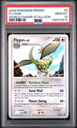 2009 POKEMON WORLD CHAMPIONSHIPS PROMO STALLGON #5 FLYGON PSA 10 - Image 1