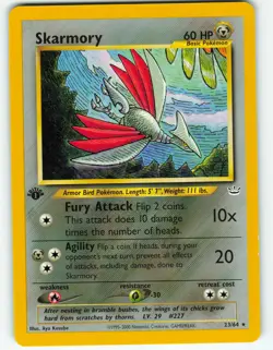 Skarmory - 1st Edition - 23/64 Neo Revelation - Pokemon TCG - 2001 - Image 1