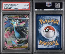 Mega Charizard X ex Pokemon Phantasmal Flames Ultra Rare 109/094 PSA 8 - Image 3
